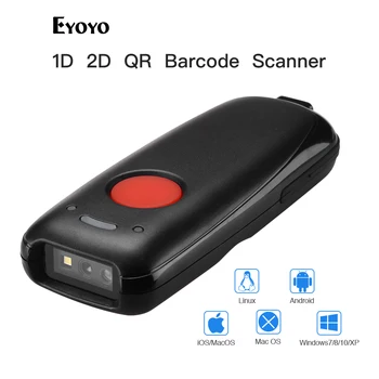 

Eyoyo EY-004A Mini Wireless Barcode Scanner 3-in-1 1D CCD Bar Code Reader Compatible Bluetooth & 2.4G Wireless Connection Works