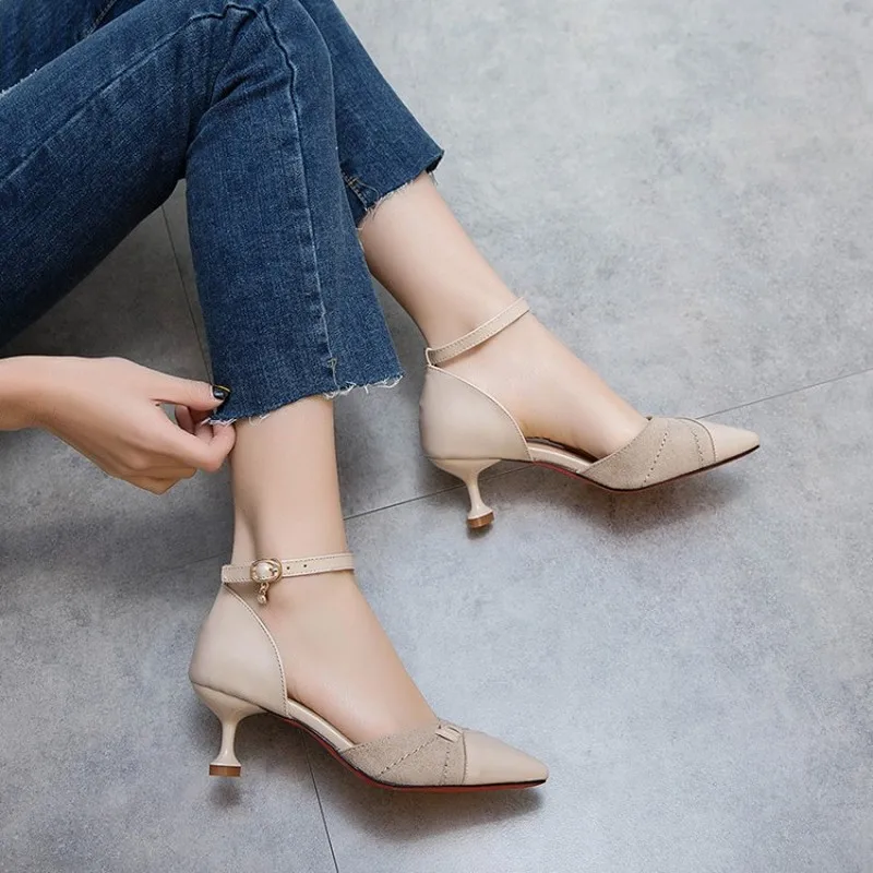

2020 Women shoes pumps fashion High heels female Concise shoes For Lady tacones mujer Women fashion toe sandals sexy Y16-15