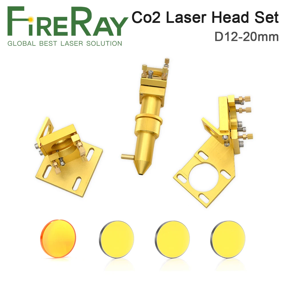 Fireray CO2 Laser Head Set for 2030 4060 K40 K Series Laser Engraving Cutting Machine