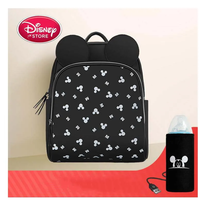 

Disney New Mummy Bag Multi-Function Care Storage Bag USB Heating Insulation Maternity Diaper Bag Large Capacity Shoulder Bag