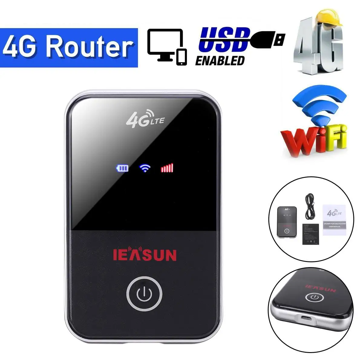 Портативный 4G Wifi роутер мини роутер 4G Lte 150 Мбит/с Беспроводной Карманный wi fi Мобильная точка доступа автомобильный wi-fi роутер с слотом для sim-карты