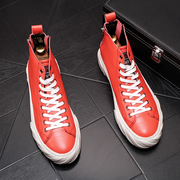 Men Casual Shoes Leather Shoes Men Spring Autumn Fashion Men Boots Fashion New Casual Leather Boots Genuine Leather Men Shoes