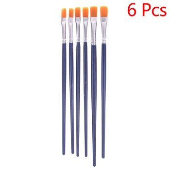 

6Pcs/Set Watercolor Gouache Paint Brushes Different Shape Round Pointed Tip Nylon Hair Painting Brush Set Art Supplies