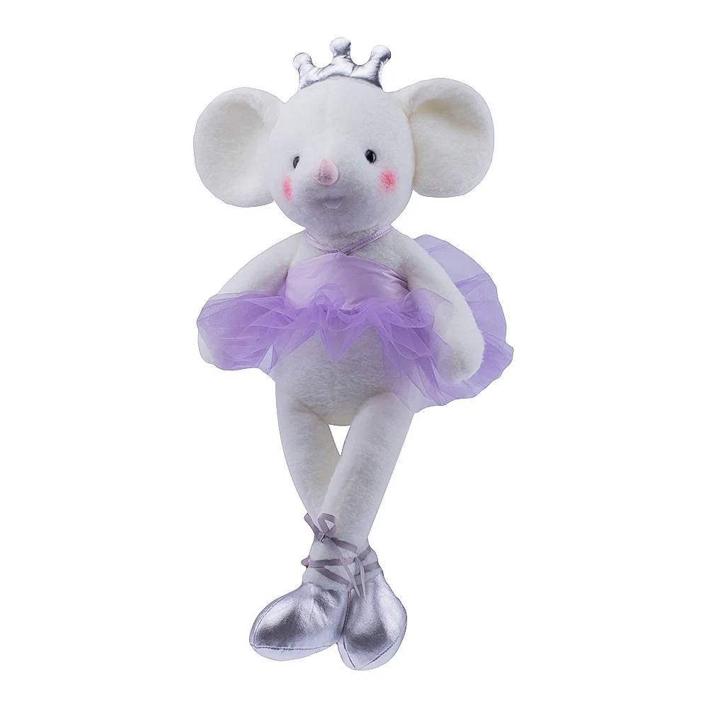 Lucky Boy Sunday Cute Kawaii балетная принцесса плюшевая игрушечная Мышь Мягкая Детская плюшевая крыса кукла детский подарок - Цвет: Фиолетовый