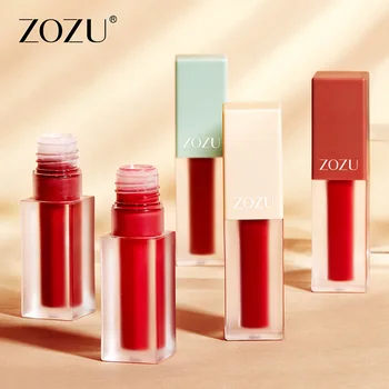 

5 PCS Zozu Moisturizing Lip Glaze Set Box Waterproof Non-Stick Cup Discoloration Resistant Lipstick Kit Lip Gloss Makeup