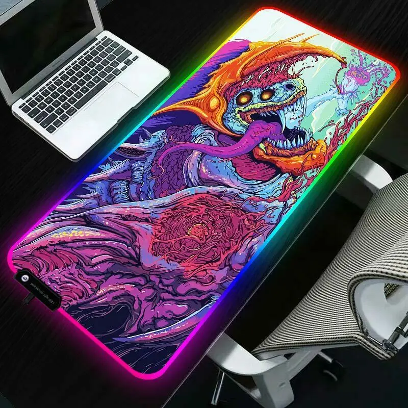 PINKTORTOISE Big Large Led Rgb Lighting Gaming Mousepad XL Gamer Mat Beast for PC Computer 1