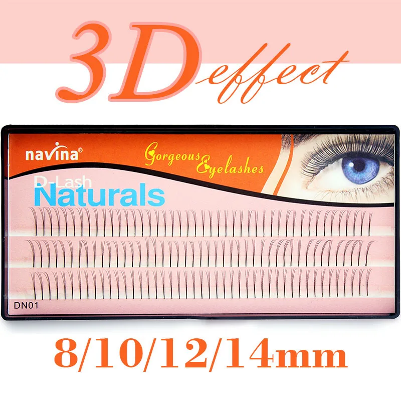 Накладные ресницы Navina 3D из натуральной норки отдельные объемные Кластерные