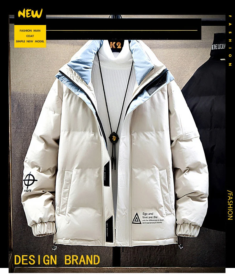 H. S. BONNIE новые модные зимние куртки мужские парки Anorak мужская повседневная верхняя одежда цвета хаки черные мужские пальто Winterjas Heren