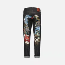 Fushen pantalones vaqueros para hombre, Jeans informales de cintura media recta, talla grande M, para las cuatro estaciones, 2020