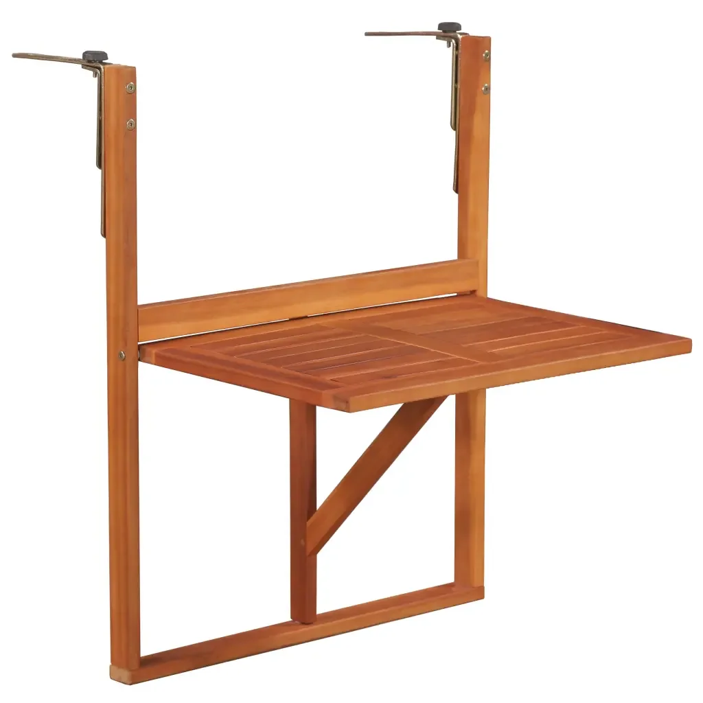 Balcony Table Solid Acacia Wood Brown Leisure Set Folding for Garden Patio Coffee Outdoor | Мебель