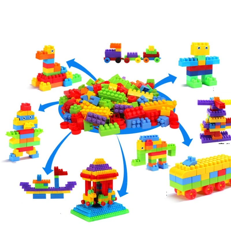 

Large particle building blocks puzzle large block large particles boys and women plastic spell insert baby 3 2 3