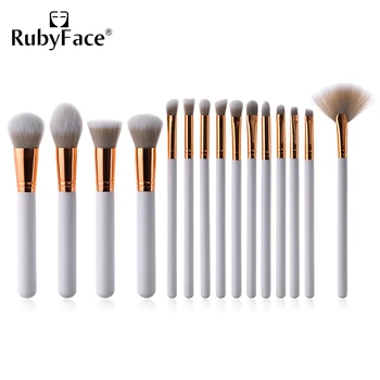 

Cosmetic Beauty 15pcs Makeup Brushes Set Foundation Powder Blush Eye Shadow Lip Blend Make Up Brush Tool Kit Maquiagem Drop Ship