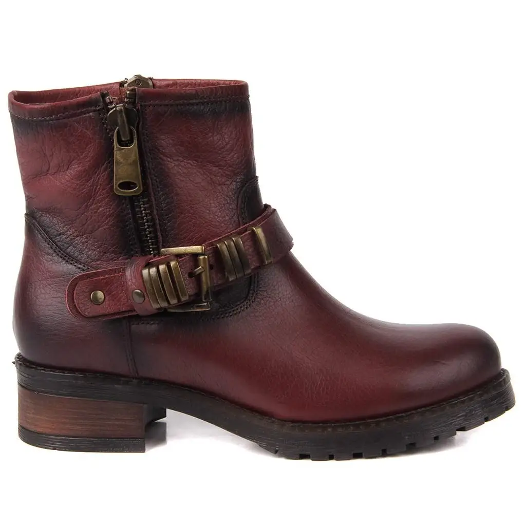 

Sail Lakers-Burgundy Color Women Leather Boots