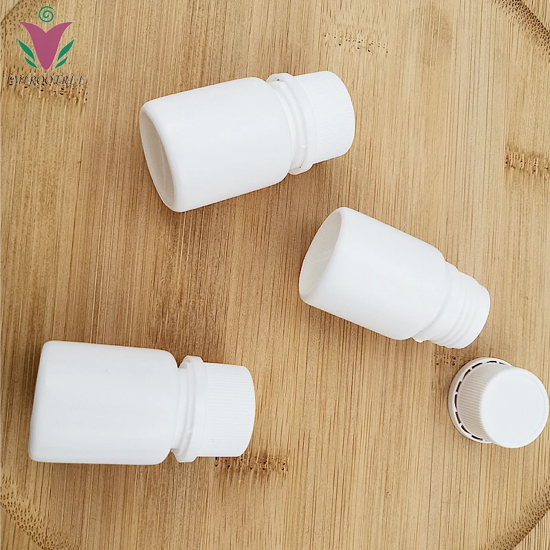 102pcs 20g 20cc HDPE Mini Small Clear Pill Bottles with Screw Cap and Aluminum Sealer