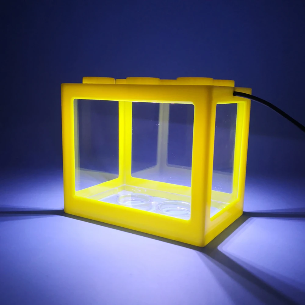 yellow box Мини USB маленькие аквариумные рыбки, миски для рыб, боевые цилиндрические грохот, цилиндрические аквариумные рыбки, аквариумные принадлежности - Цвет: yellow box