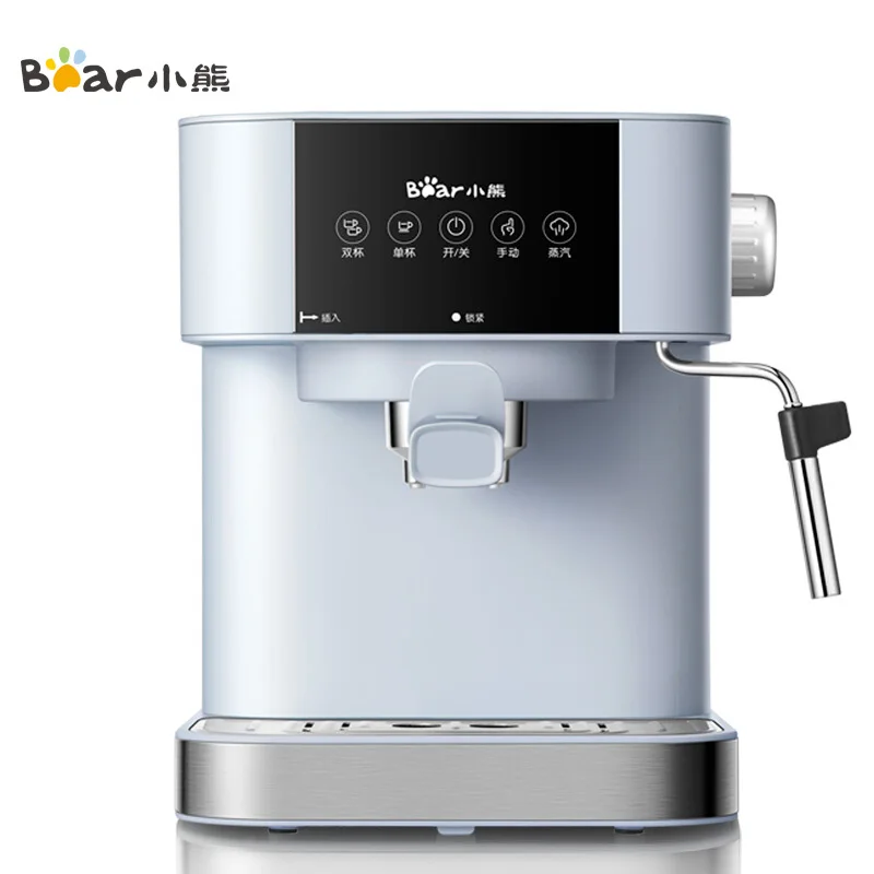 espresso Coffee Machine Semiautomatic Small Steam Type 15Bar Milk Steamer Coffee Pot - Цвет: Небесно-голубой