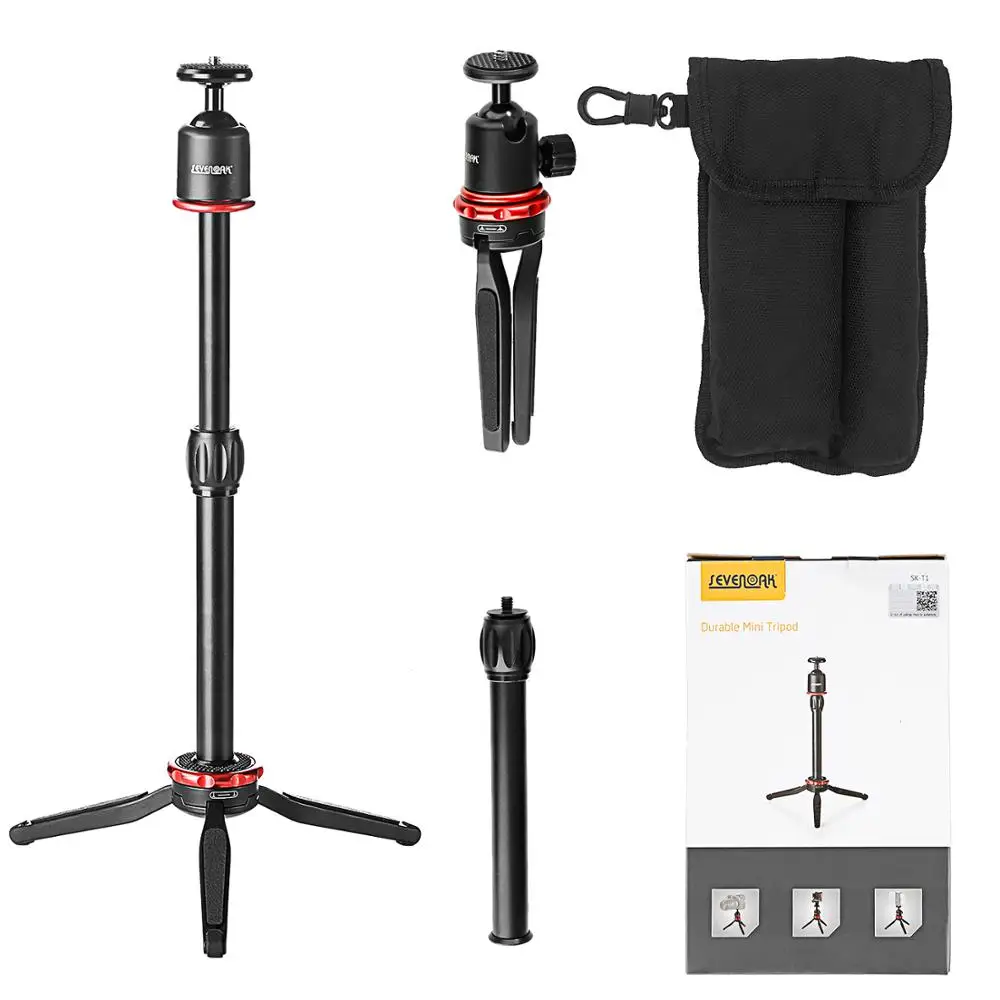 Sevenoak SK-T1 Алюминиевый Мини Универсальный штатив со съемной ручкой для IOS iPhone 8 7 GoPro экшн Canon Nikon DSLR
