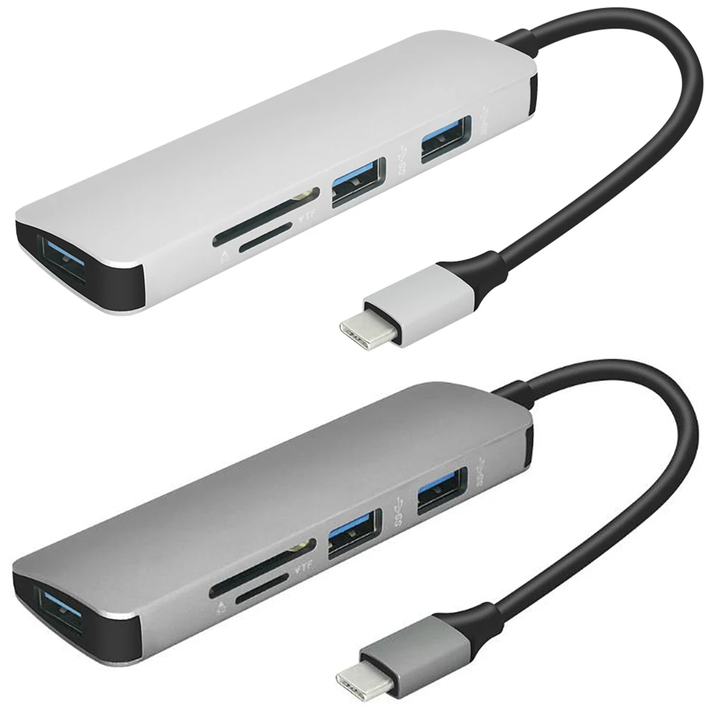 Горячая 5 в 1 USB C концентратор USB-C к USB 3,0 адаптер для MacBook samsung Galaxy S9/S8 huawei P20 Pro