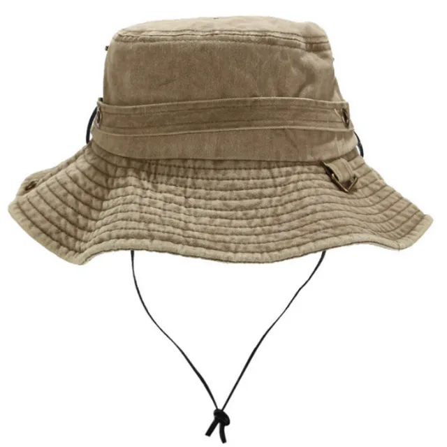 Wide Brim Denim Fisherman Hat With 