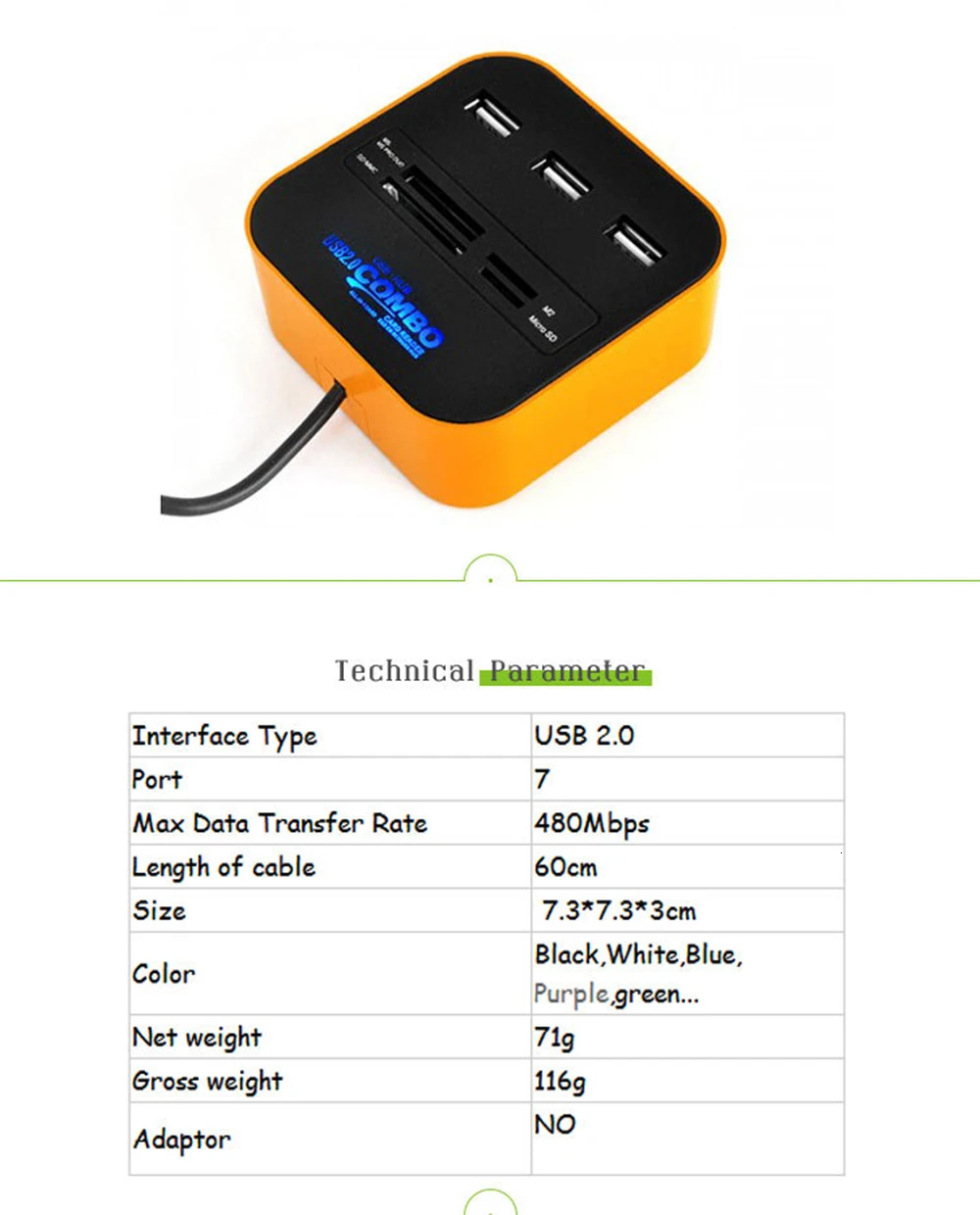 CHYI usb-хаб 2,0 Мульти USB 3 порта USB Высокоскоростной разветвитель многофункциональный концентратор Поддержка SD M2 MS TF USB карта для ПК компьютера ноутбука