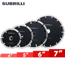 SUBRILLI – disque de coupe circulaire 4/5/6/7 pouces, lame de scie à diamant, pour marbre, béton, porcelaine, carrelage