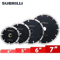 SUBRILLI – disque de coupe circulaire 4/5/6/7 pouces, lame de scie à diamant, pour marbre, béton, porcelaine, carrelage 