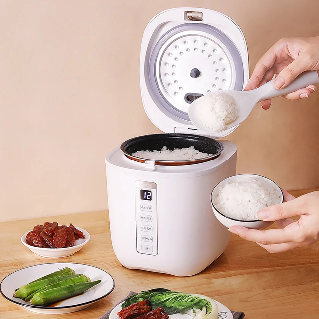 Rice Cooker 4 Cups Uncooked, 1.2L Portable Non-Stick Small Travel Rice  Cooker, One Button to Cook and Keep Warm Function - AliExpress