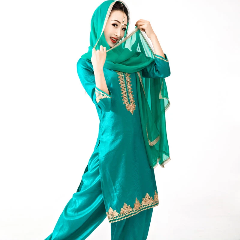 Ropa de moda India Pakistán Bohemia para mujer, ropa de bollwood, Sarees  bordados étnicos, conjuntos musulmanes paquistaníes turcos|Ropa de India y  Pakistán| - AliExpress