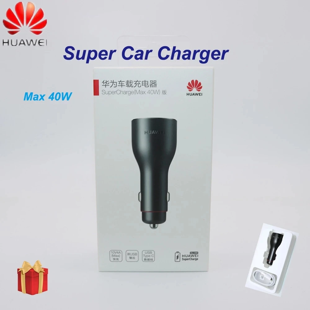 Оригинальное автомобильное зарядное устройство HUAWEI CP37 Supercharge 2 Max 40 Вт 10 в 4A черный
