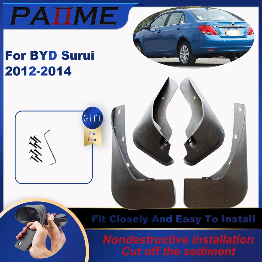 

Брызговики автомобильные для BYD SURUI 2012 2013 2014 4 шт./компл. формованные Брызговики Передняя Задняя грязевая заслонка крыло брызговиков YC102099