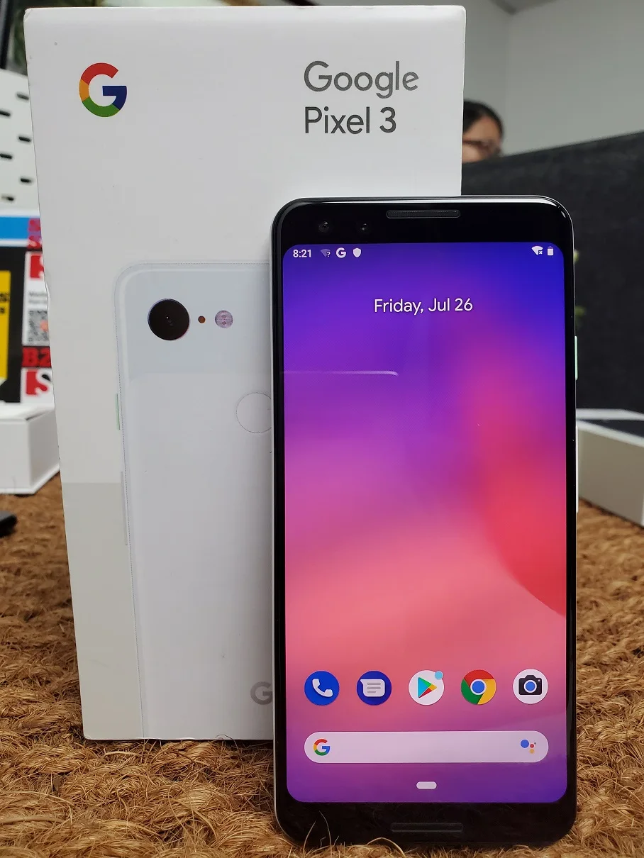 Смартфон Google Pixel 3, 5,5 дюймов, Восьмиядерный процессор Snapdragon 845, 4 Гб ОЗУ, 128 Гб ПЗУ, Android 9,0, МП, поддержка Fingrprint NFC Qi