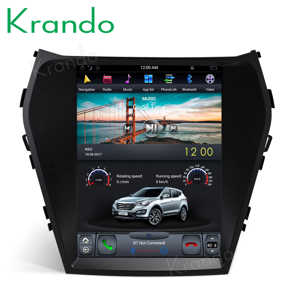 Вертикальная Автомобильная Мультимедийная система Krando автомагнитола на Android 9 0 4