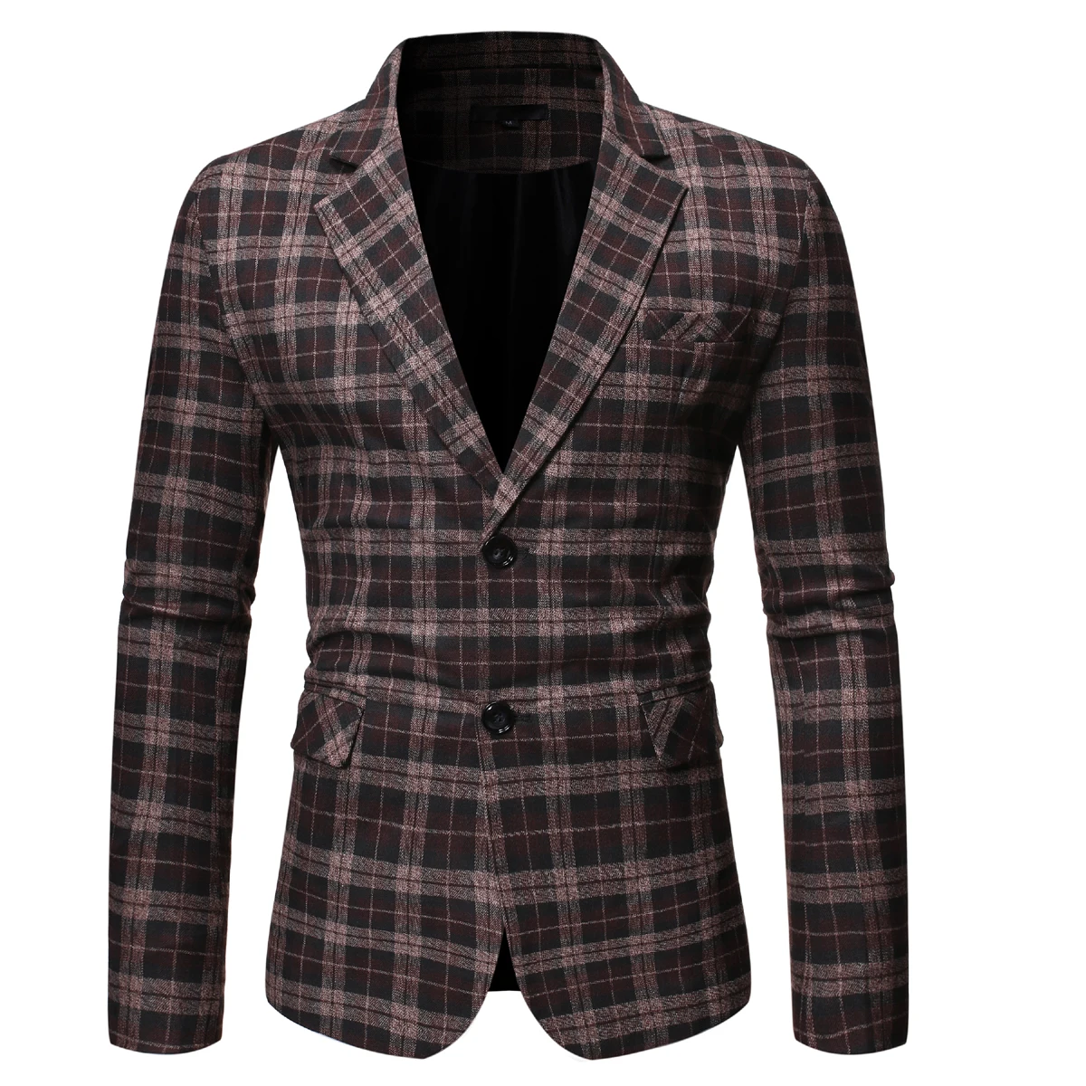 PUIMENTIUA 2019 New Fashion Mens Casual Blazers Plaid Business Stylish Wedding Party Outwear Coat Men Blazer Slim Fit Suit Tops PUIMENTIUA 2019 New Fashion Mens Casual Blazers Plaid Business Stylish Wedding Party Outwear Coat Men Blazer Slim Fit Suit Tops