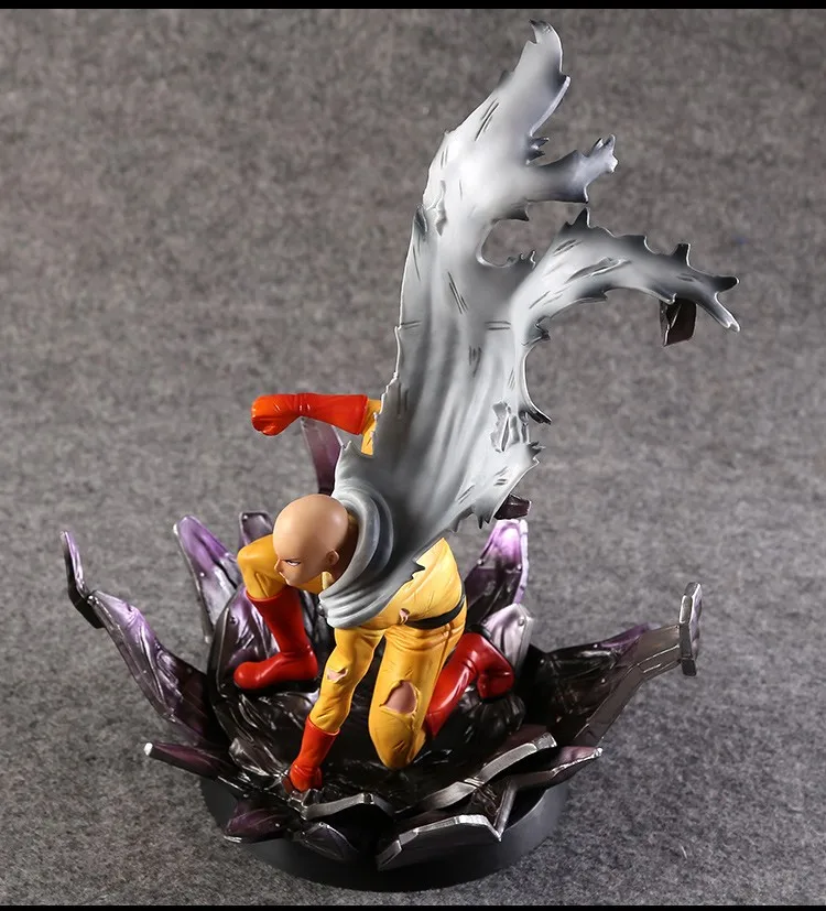 Аниме One Punch Man статуя Сайтамы 1/6 масштаб окрашенная фигурка ПВХ Сайтама фигурка Коллекционная модель игрушки 24 см