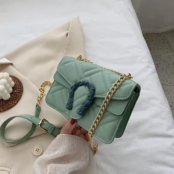 

Bag Female 2020 Japanese Korean New Style Chain Dionysian Mini Square Sling Bag Women's Casual Single-shoulder Bag for Women Sho