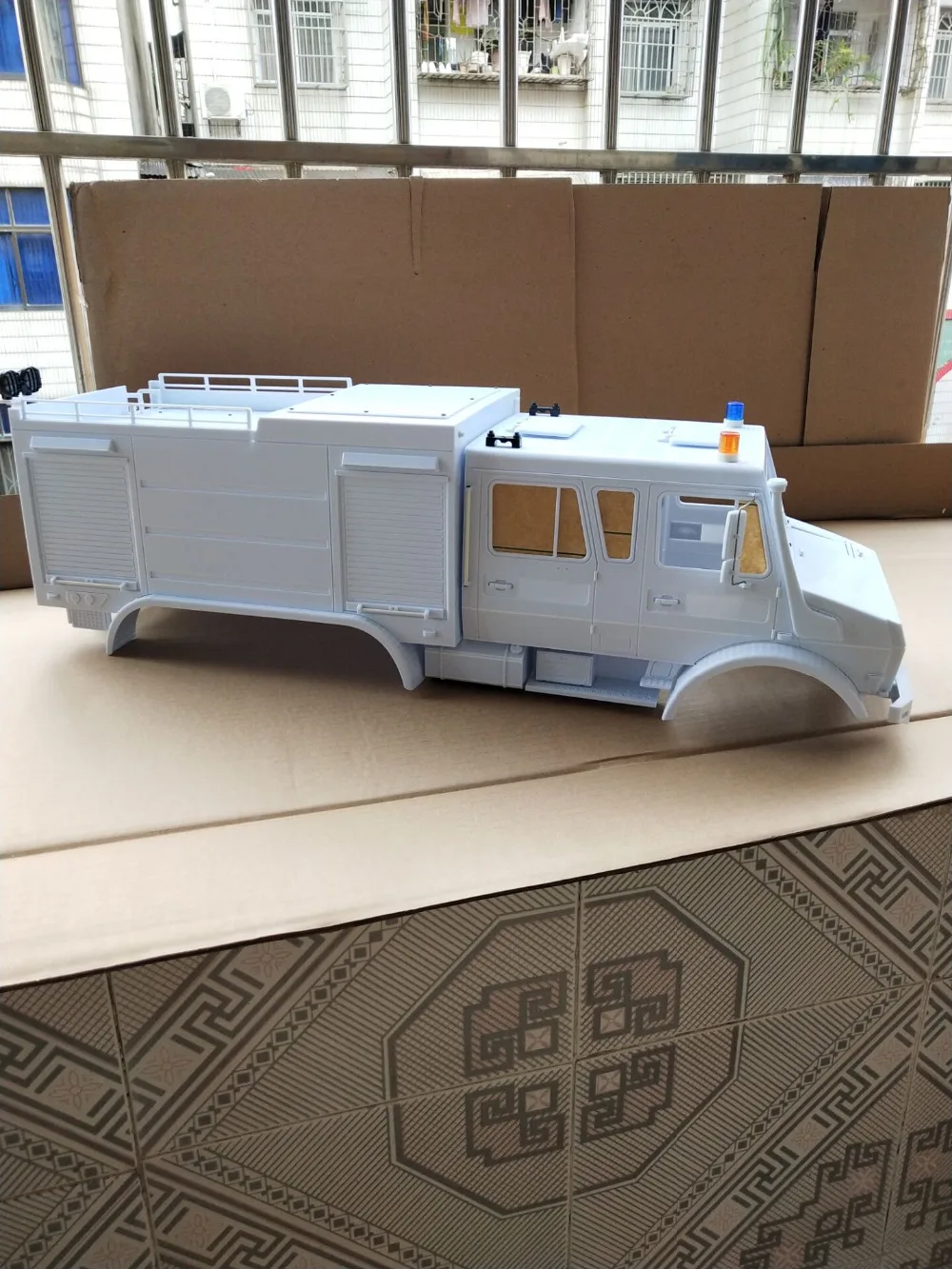 1/10 RC Unni monk пожарные армейские грузовики/Benz кузов Неокрашенный Для осевой SCX10 RC8WD D90 шасси ax90027 90028 ax90035 90022 313 мм