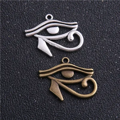 Mix Color 6 шт. 26*32 мм два цвета Rah Egypt Eye Of Horus египетские Подвески для колье браслет ювелирных изделий - Окраска металла: Mix Color