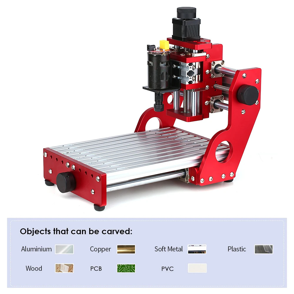 

CNC 1419 Metal Engraving Cutting Machine Router Desktop DIY Milling Machine Aluminum Copper Wood PVC PCB Machine tool
