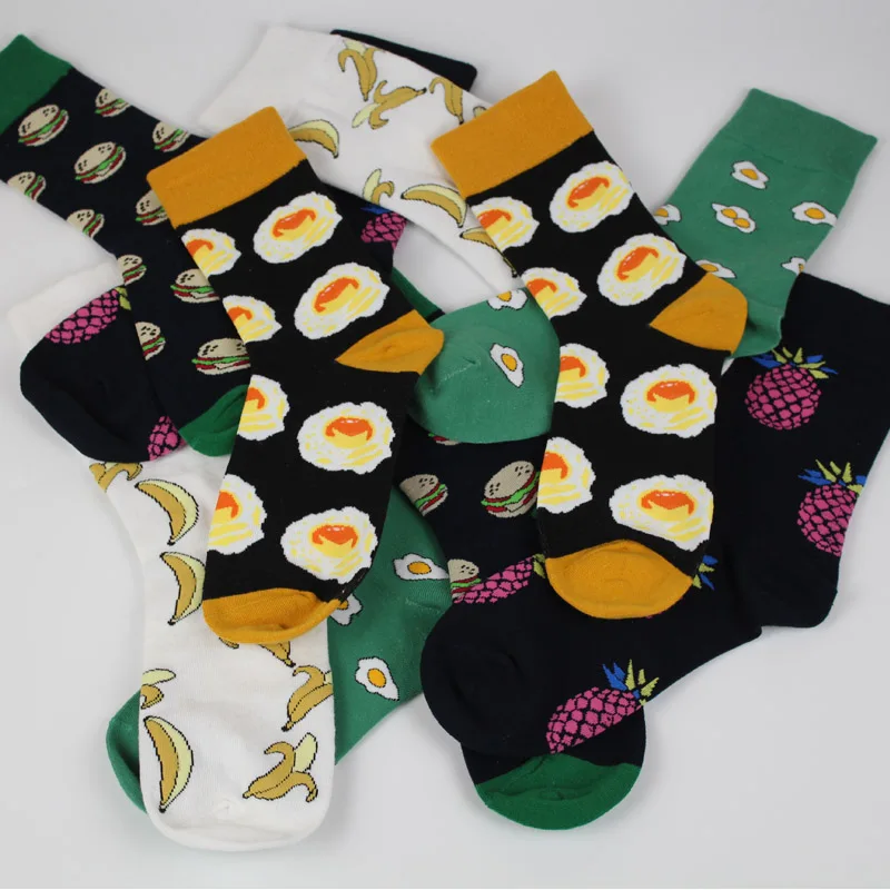 Носки унисекс, Забавные милые носки в японском стиле Харадзюку с изображением животных и фруктов, calcetines hombre, носки в стиле хип-хоп для мужчин и женщин, Прямая поставка