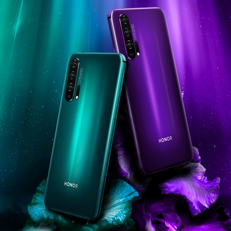 

Stock Newmodel Honor 20 Pro Smart Phone Android 9.0 8GB RAM 256GB ROM 48.0MP 6.26" IPS 2340X1080 Fingerprint NFC mobile phone