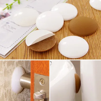 

10pcs silicone crash pad home anti-collision strong sticky door back door handle crash pad refrigerator door bumper touch smart