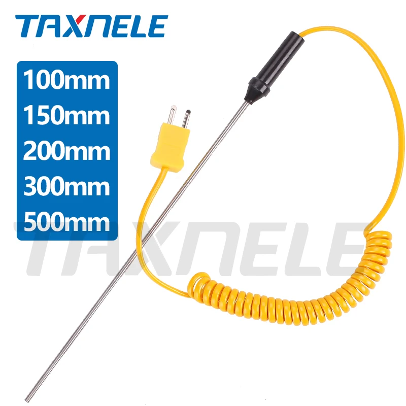 

K Type Thermocouple Probe Sensor 100mm 300mm 500mm Temperature Controller -50C to 1200 with Cable For Digital Thermometer TP02
