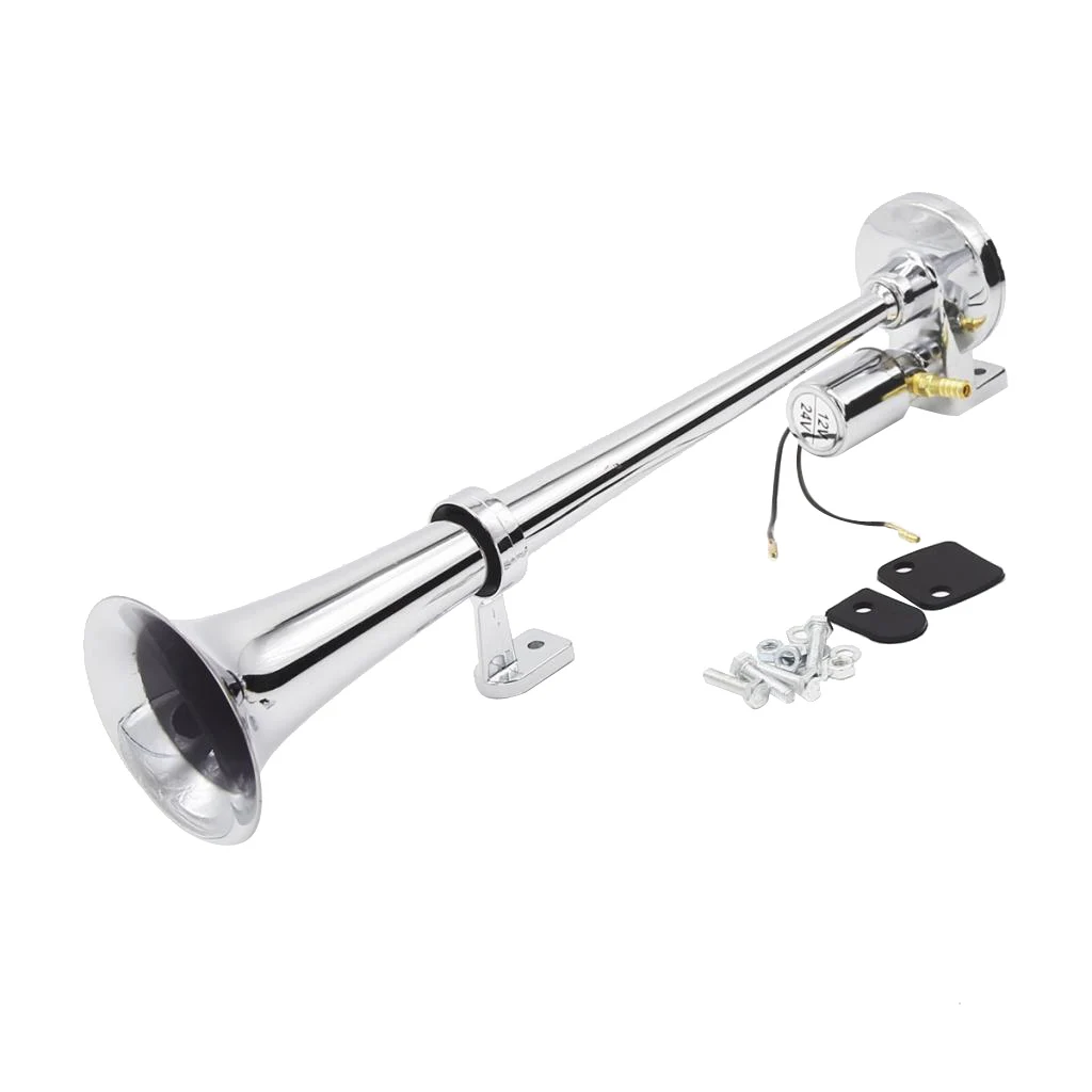150DB Air Horn Single Trumpet Truck Loud 12/24V Train Car Kit Compressor