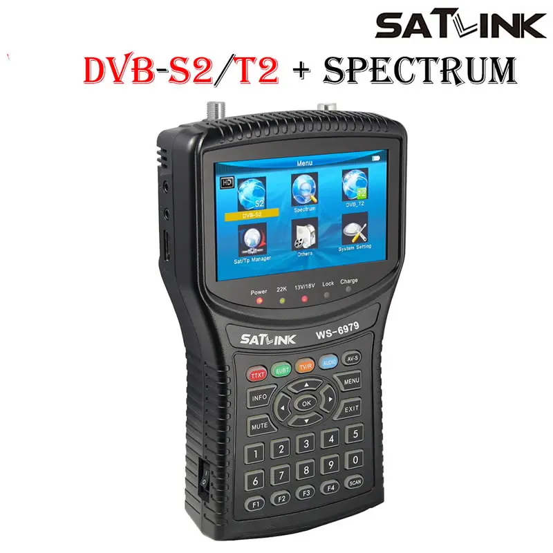 Satlink ws 6979 DVB S2 & T2 комбинированный измеритель сигнала спектра спутниковый finder метр