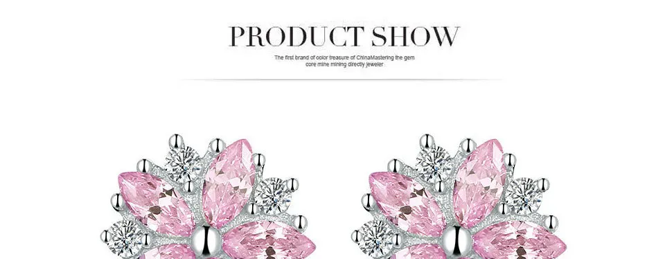 Hbfad133c9f64484cbf3b33d82ad52fa4a - WEGARASTI Silver 925 Jewelry Earrings Woman Pink Cherry Earring 925 Sterling Silver Earrings Wedding Earring