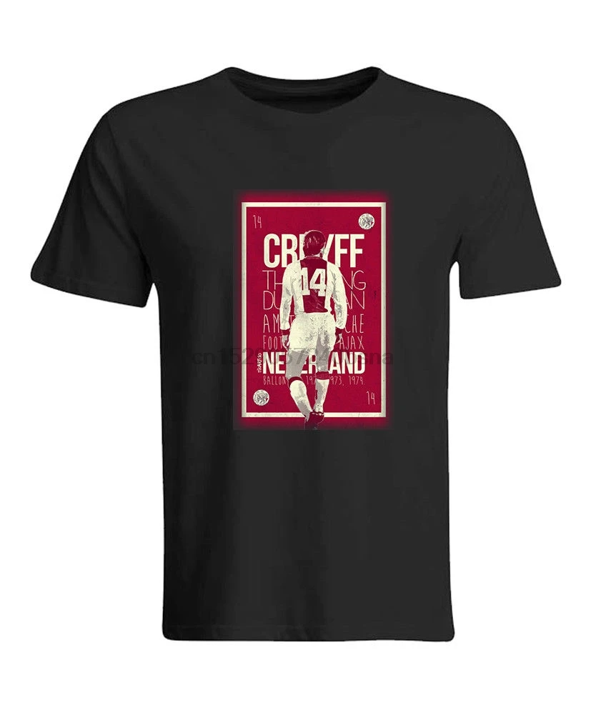 

Johan Cruyff Netherlands Football Soccer Shirt T-Shirt Top Vintage Look T-Shirt Summer Style Men T Shirt top tee