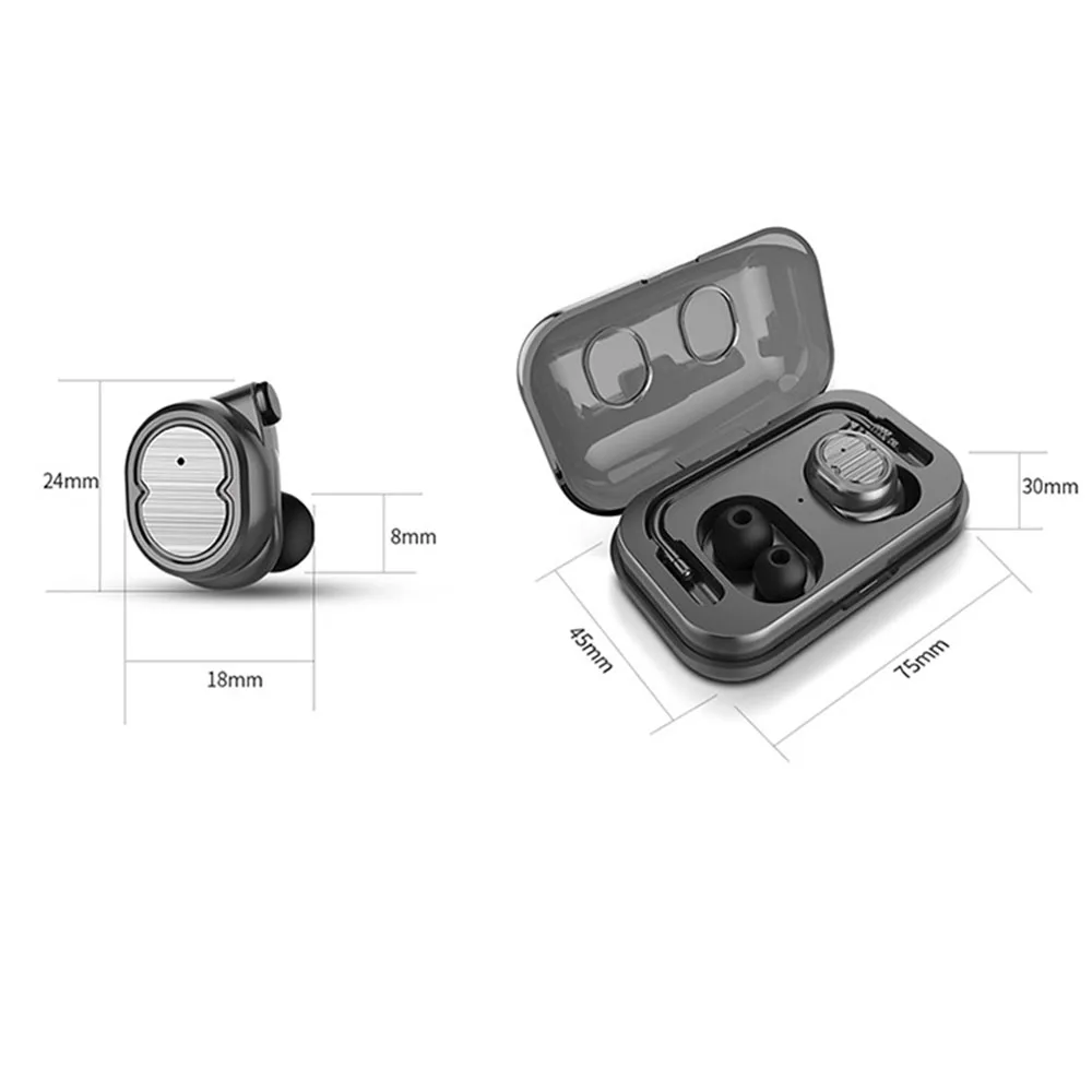 Беспроводные bluetooth-наушники, одна мини-гарнитура с сенсорным управлением, Bluetooth стерео наушники-вкладыши, шумоподавление с микрофоном