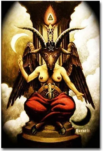 

Vintage Abstract Halloween Poster Oil On Canvas That Can Be Used To Decorate Walls