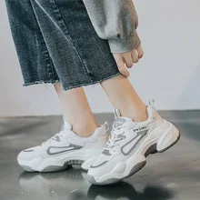 Новинка; Модные женские кроссовки на толстой подошве; женские кроссовки на платформе; повседневная обувь; удобная спортивная обувь; Zapatos De Mujer; K11-09