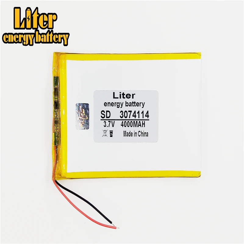 3074114 3075115 3 7 V литий полимерный аккумулятор 4000 Mah ультратонкий планшет большой